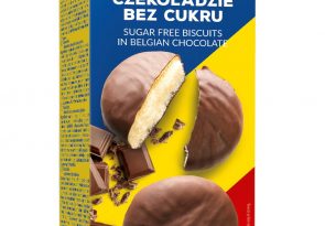 Biszkopty w belgijskiej czekoladzie bez cukru firmy Bezgluten