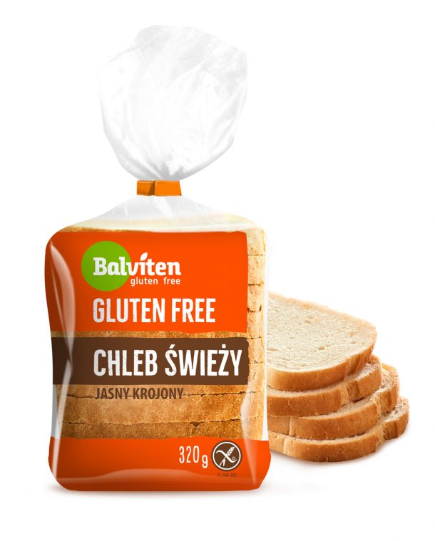 Nowy chleb świeży jasny krojony firmy Balviten