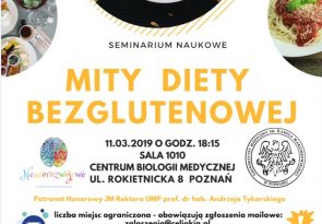 Mity diety bezglutenowej – seminarium w Poznaniu, 11 marca 2019