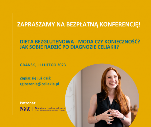 Bezpłatna konferencja o celiakii w Gdańsku – 11 lutego 2023