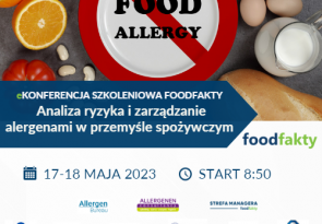 Alergeny w żywności, e-konferencja z udziałem Stowarzyszenia