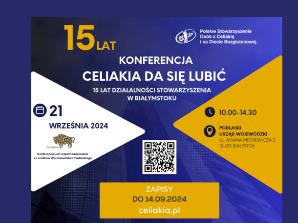 „Celiakia da się lubić” – konferencja w Białymstoku 21 września 2024