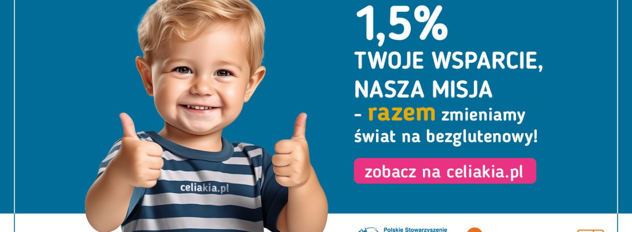 Zmieniaj z nami świat na bezglutenowy z 1,5% podatku!