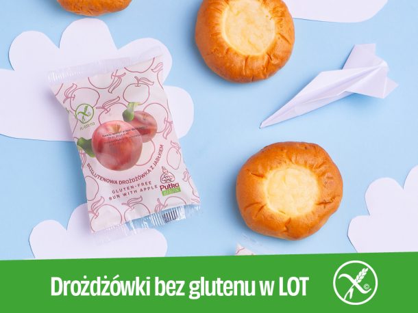 Bezglutenowa drożdżówka Putki w samolotach LOT-u